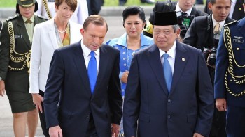 Tony Abbott during a visit to Indonesia (image from news,com.au)