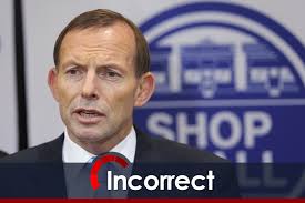 Tony Abbott lying it seems (image from abc.net.au)