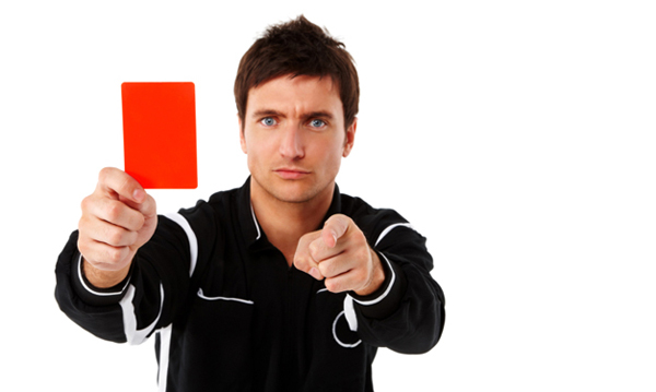 Referee Assigning a Red Card