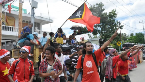 Pre-Christmas in Dili in support of the World Court Hearing