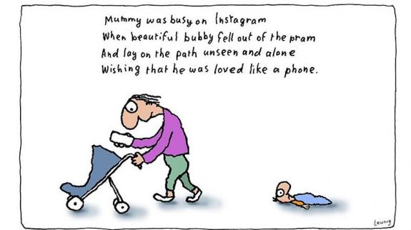 Leunig, mothers, babies and the phone