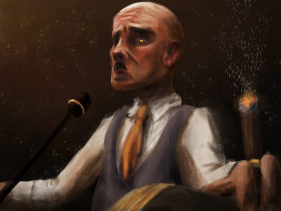 Painting of a grim man by u/tuskgreen213/