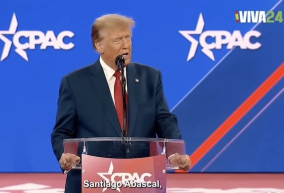 The Vox Party clip advertising Europa Viva 24 featured Trump at CPAC thanking Vox's leader, Santiago Abascal.