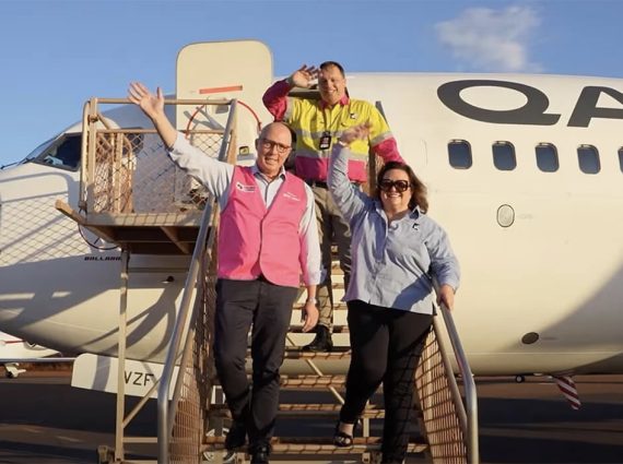 Dutton and Rinehart on a plane.